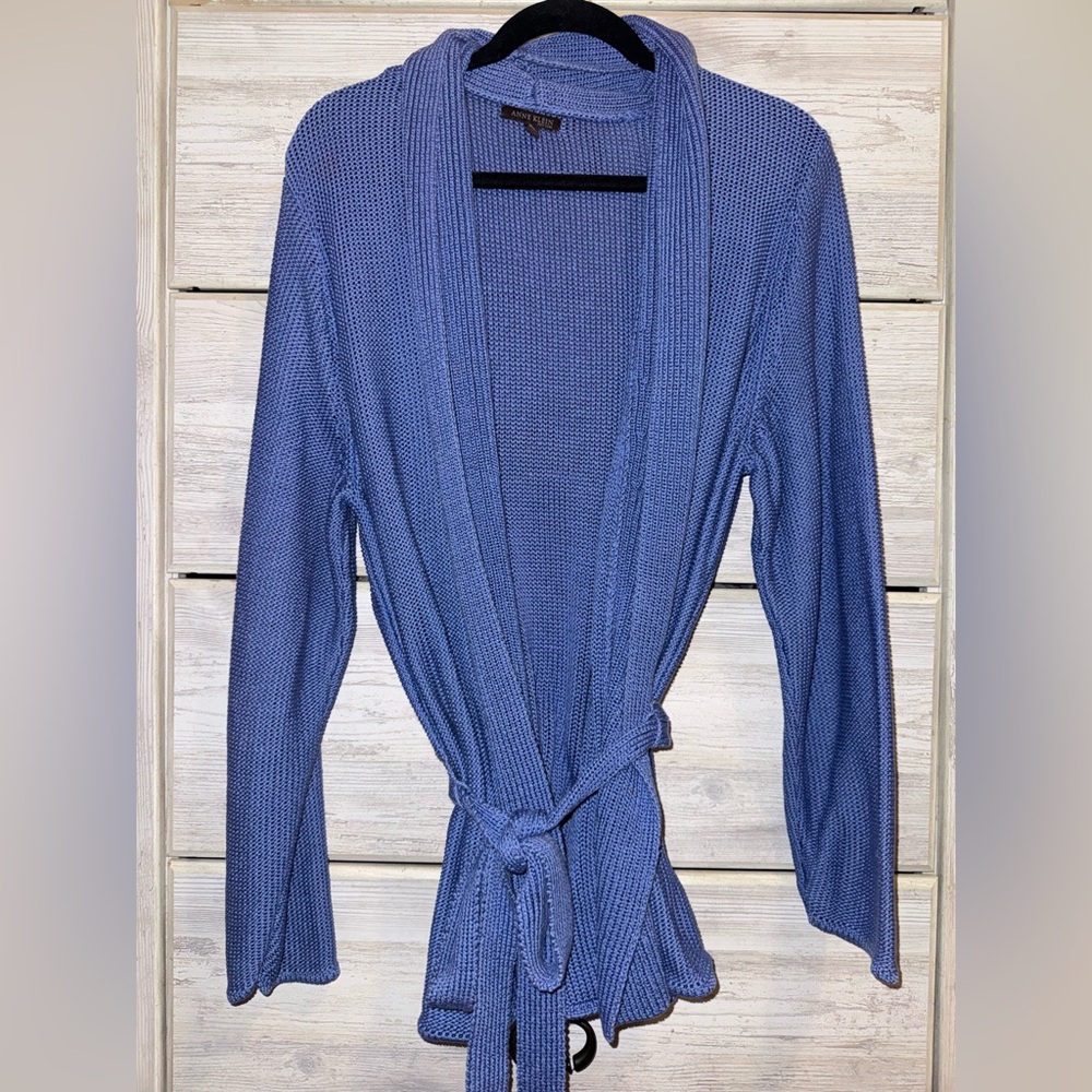 Anne Klein New York Cotton Wrap Sweater